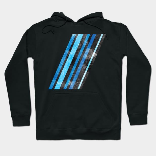 Abstract Concrete V - The Thin Blue Lines Hoodie by Kudden